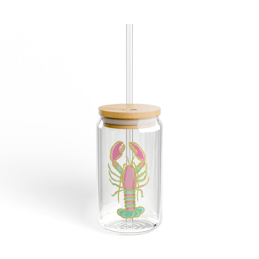 Colorful Crawfish Glass Tumbler